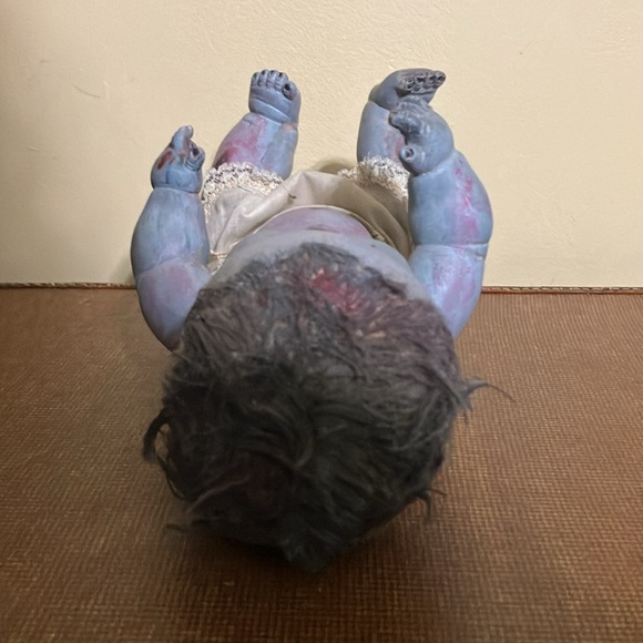 Creepy Scary Zombie Hand Painted Doll Prop Decor - Picture 4 of 9